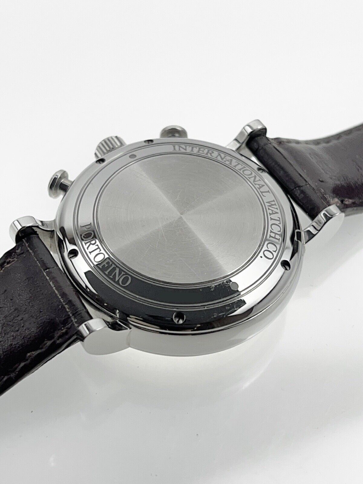 IWC Portofino Chronograph IW391007 Automatic Silver Dial Leather Mens Watch 42mm