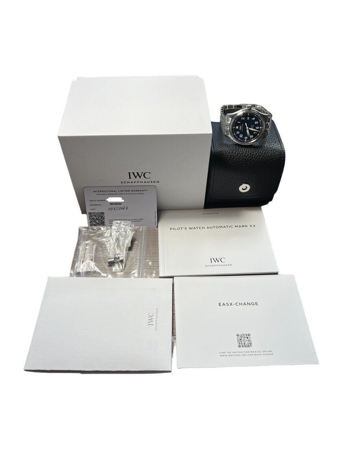 IWC Pilots  Stainless Steel Automatic 40 mm Black Watch IW328202 Box And Papers