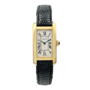 Cartier Tank Americaine 18k Yellow Gold Quartz Movement 19x35mm Ref-2482