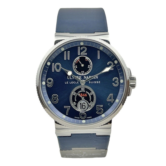 2011 Ulysse Nardin Marine Chronometer Automatic Watch 41mm Blue Dial 263-66