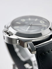 Panerai Luminor Base Logo Manual Wind 44mm Steel Mens Strap Watch PAM00000