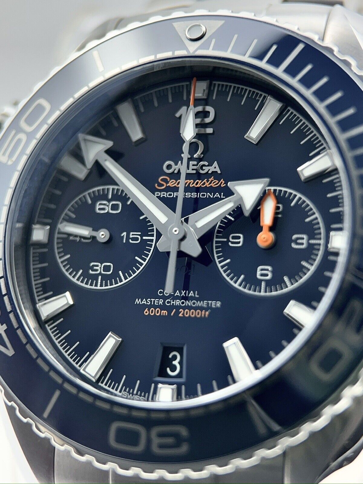 OMEGA Seamaster Planet Ocean Chronograph Blue Dial 215.30.46.51.03.001 - 45mm