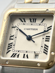 Cartier Panthere Two Row Quartz 27mm Silver Dial 18k Yellow Gold Ref-W25028B6