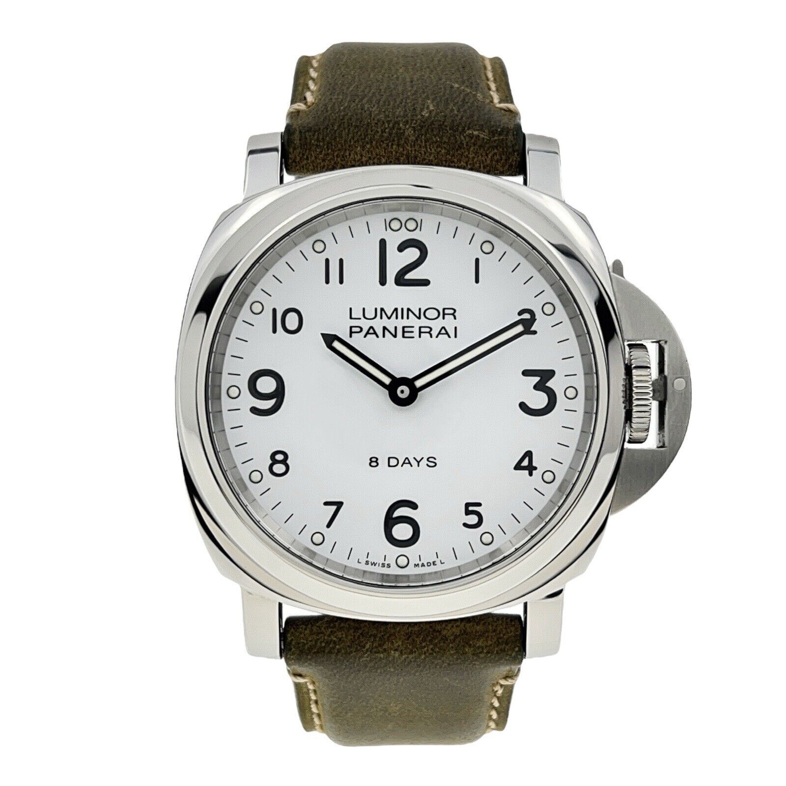 Panerai Luminor Base 8 Days Stainless Steel White 44mm Manual Wind Men’s Watch