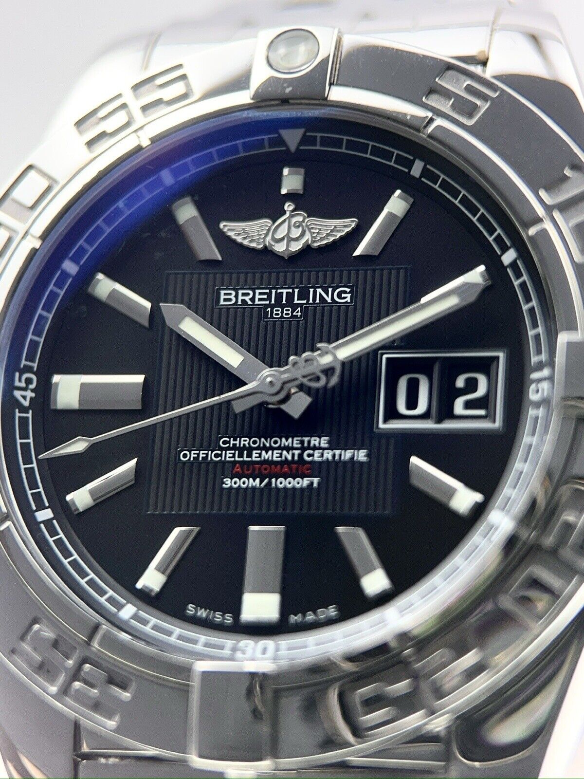 Breitling Galactic 41 Stainless Steel Black 41mm Automatic Men’s Watch A49350