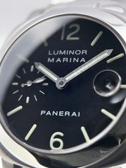 Panerai Luminor Marina Stainless Steel Black 40mm Automatic Mens Watch PAM00050