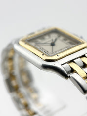 Cartier Panthere Large Quartz 27mm Wristwatch Silver Dial Two Row Gold Ref. 8394