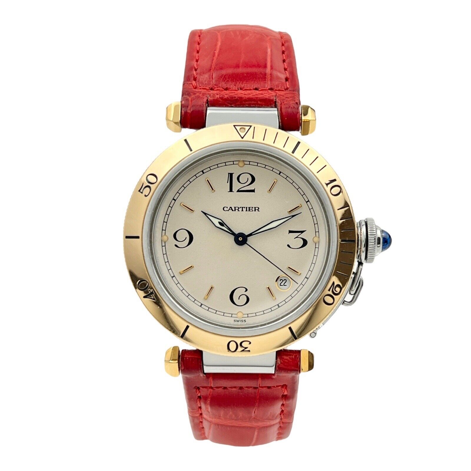 Cartier Pasha 1040 Automatic 38mm Steel And 18k Yellow Gold  - Watch Only