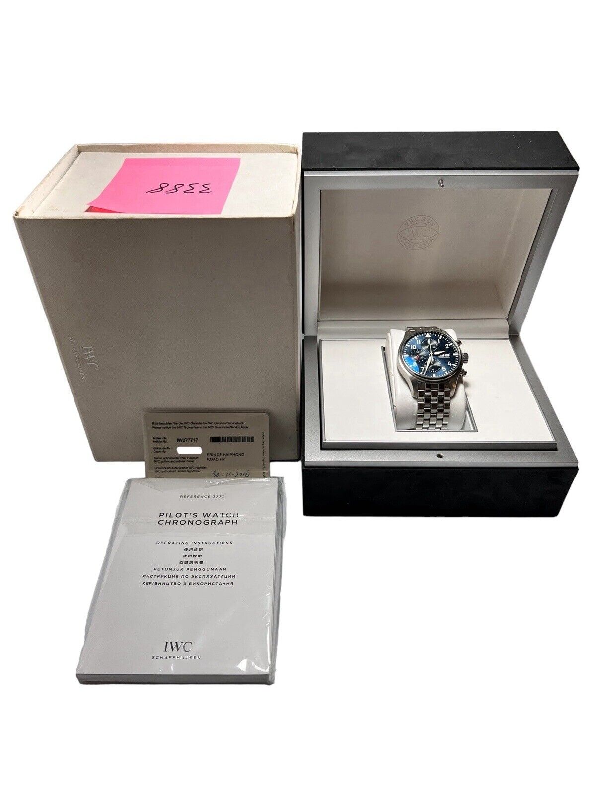 IWC Pilot Chronograph Le Petit Prince Stainless Steel Blue 43mm Automatic IW3777