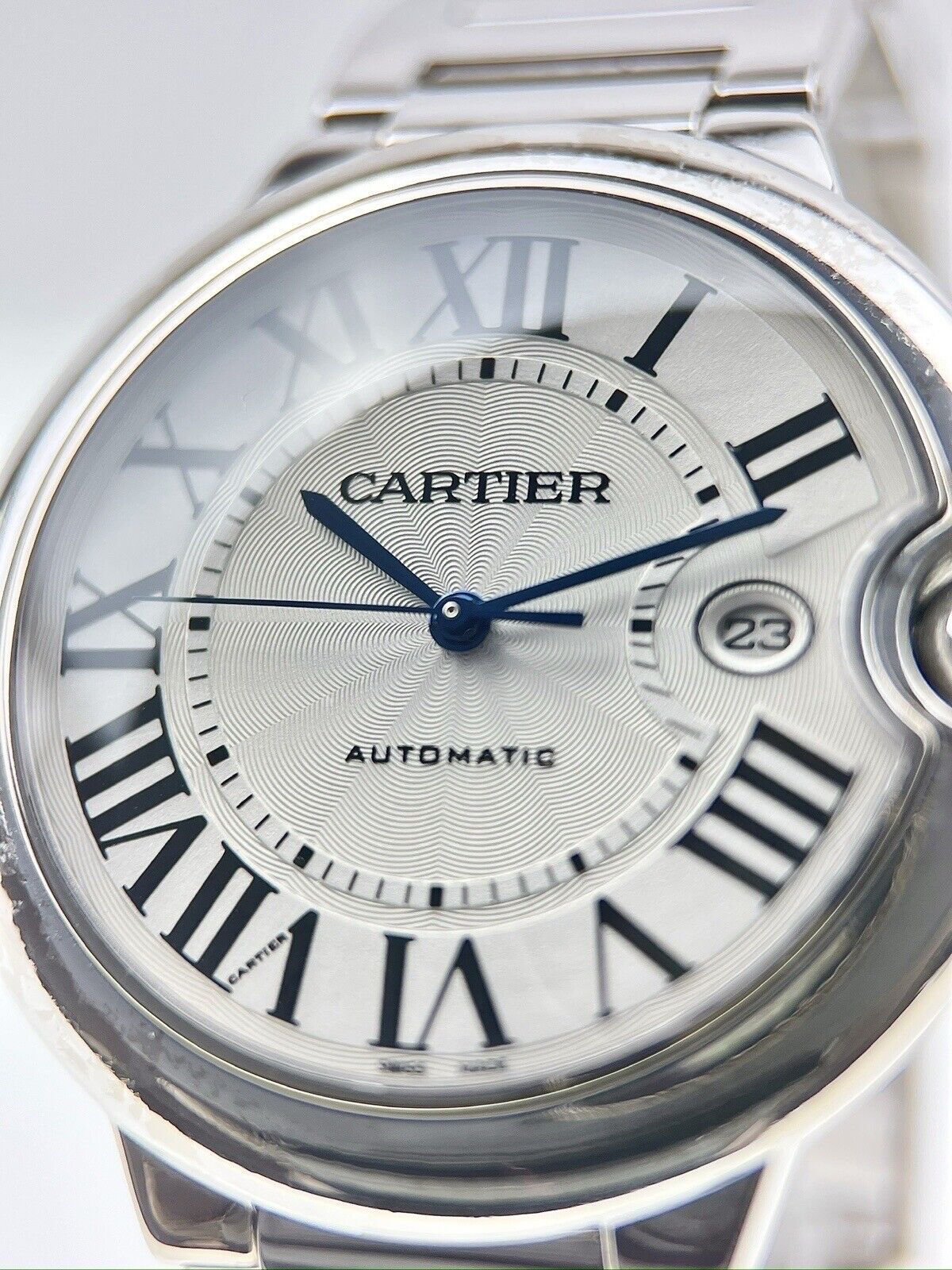 Cartier Ballon Men's Automatic 42mm FULL 18k White Gold 3000 - B&P