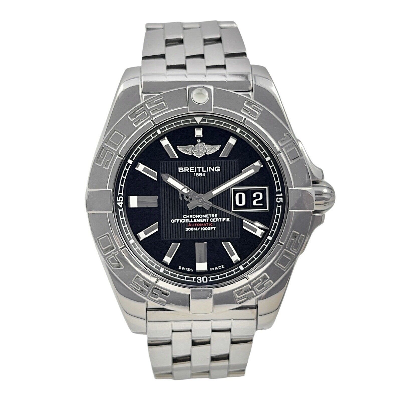 Breitling Galactic 41 Stainless Steel Black 41mm Automatic Men’s Watch A49350