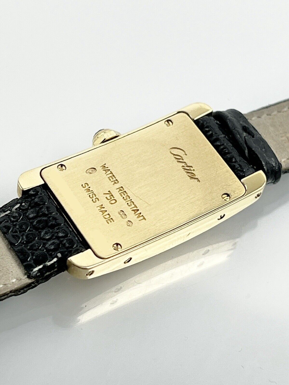 Cartier Tank Americaine 18k Yellow Gold Quartz Movement 19x35mm Ref-2482