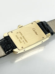 Cartier Tank Americaine 18k Yellow Gold Quartz Movement 19x35mm Ref-2482