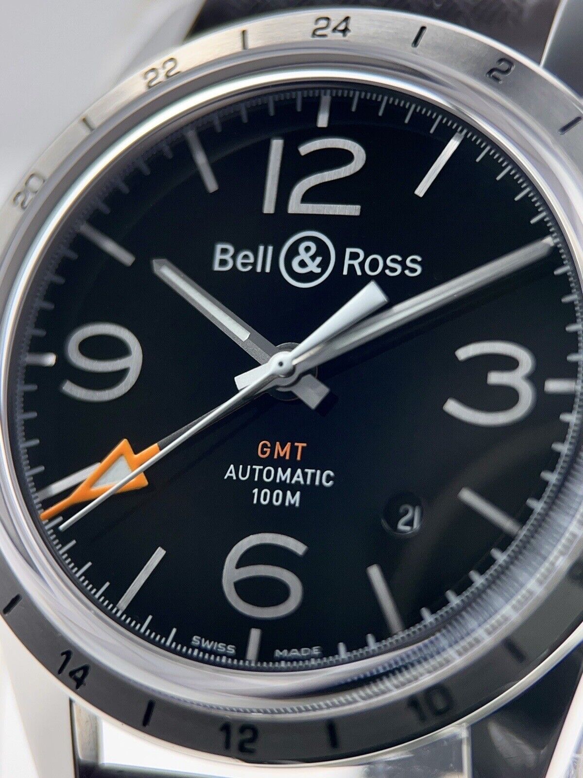 Bell Ross BR123 93 GMT 42mm Automatic Black Dial Box And Papers