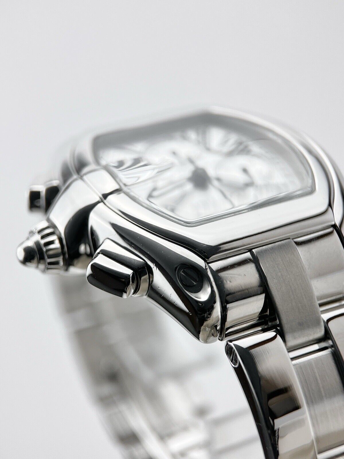 Cartier Roadster Chronograph Watch 43mm Automatic Silver Dial Ref-2618