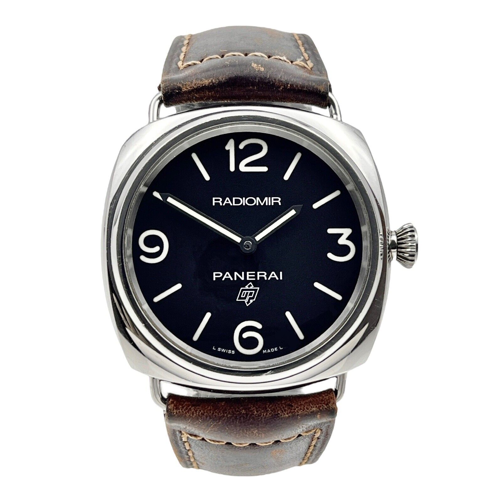Panerai Radiomir Base 3 Days 45MM Black Dial Strap Men's Watch Ref - PAM00753