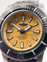 Breitling Superocean Yellow Men's 48mm Automatic Watch Titanium - Box And Papers