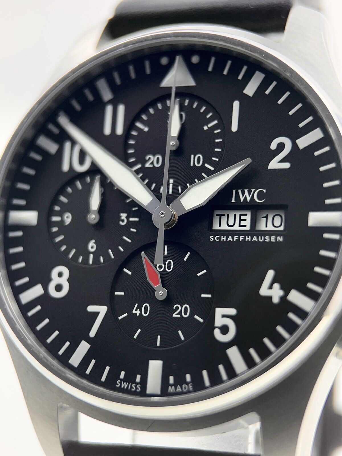 IWC Pilot Chronograph Stainless Steel Black 43mm Automatic Men’s Watch IW378001
