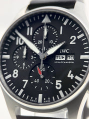 IWC Pilot Chronograph Stainless Steel Black 43mm Automatic Men’s Watch IW378001