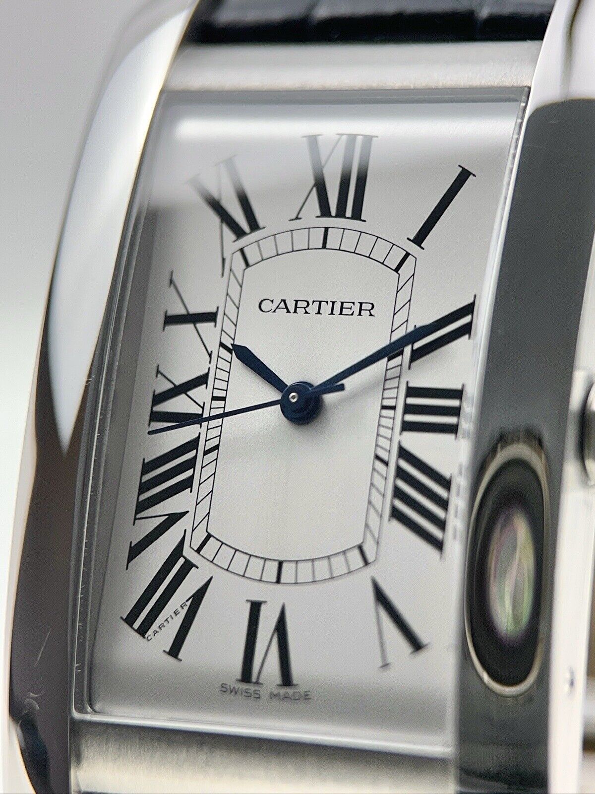 Cartier Tank Americaine Stainless Steel 26x45mm Automatic Men’s Watch WSTA0045
