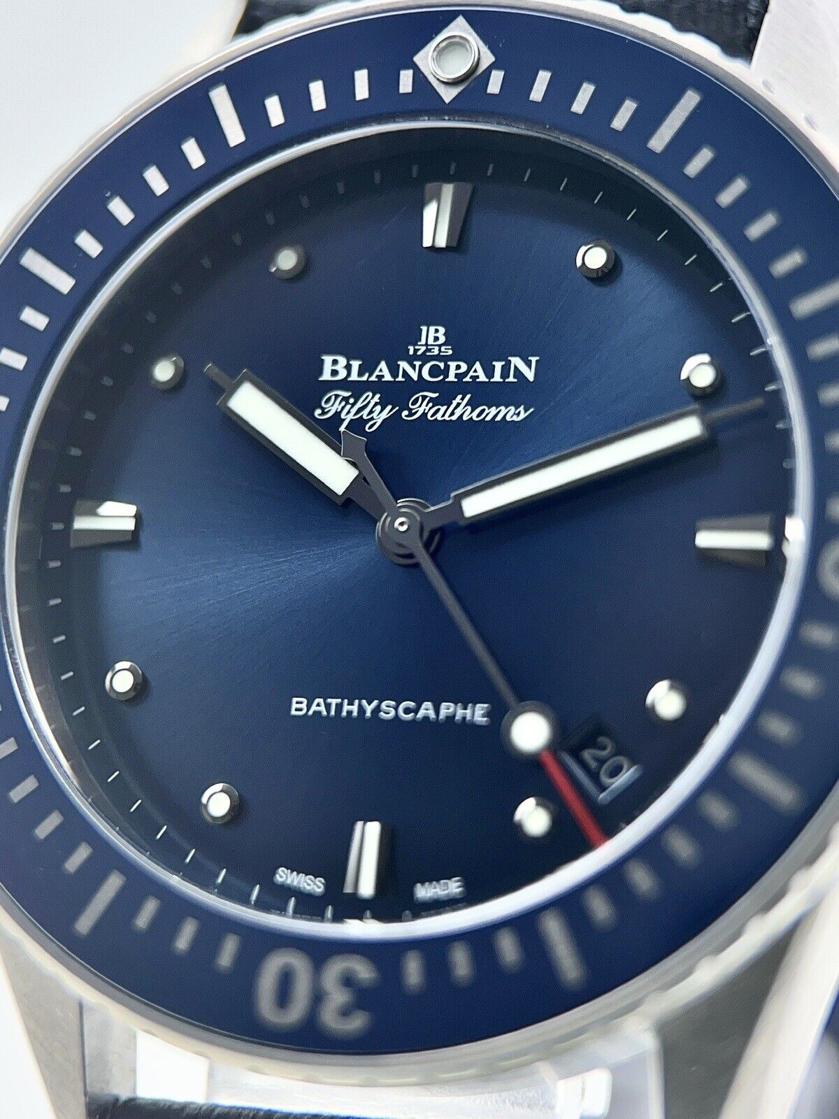 Blancpain Fifty Fathoms Barhyscaphe Steel Blue 38mm Automatic Men’s Watch 5100