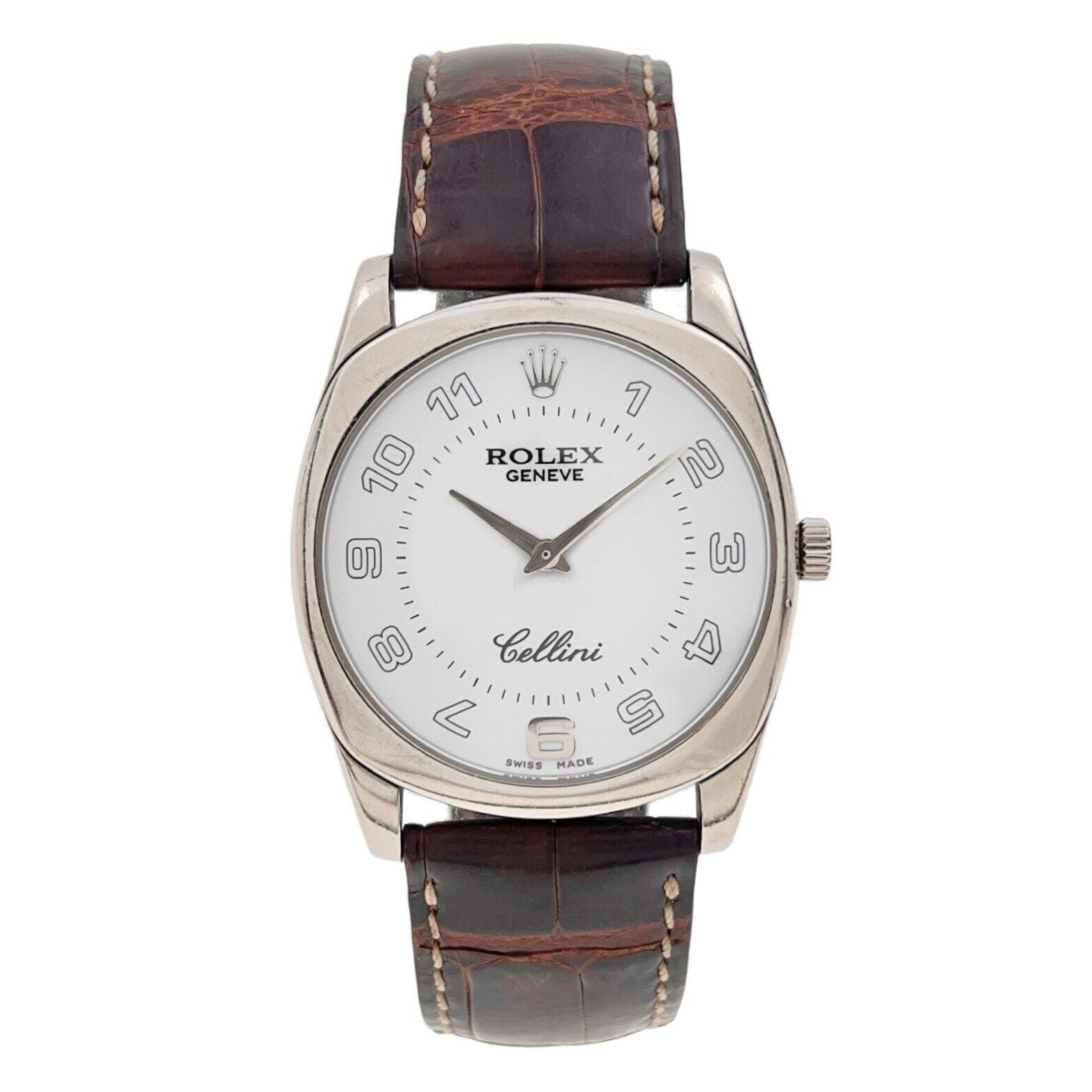 Rolex Cellini Danaos 18k White Gold 33x40mm Manual Wind Men’s Watch 4233