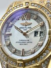Breitling Cockpit 18k Yellow Gold 41mm Automatic Men’s Watch Factory Diamonds
