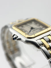 Cartier Panthere Large Quartz 27mm Wristwatch Silver Dial Two Row Gold Ref. 8394