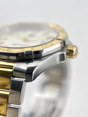 Men's Tag Heuer Quartz Aquaracer Swiss 300m 2-Tone Watch Model WAY1120