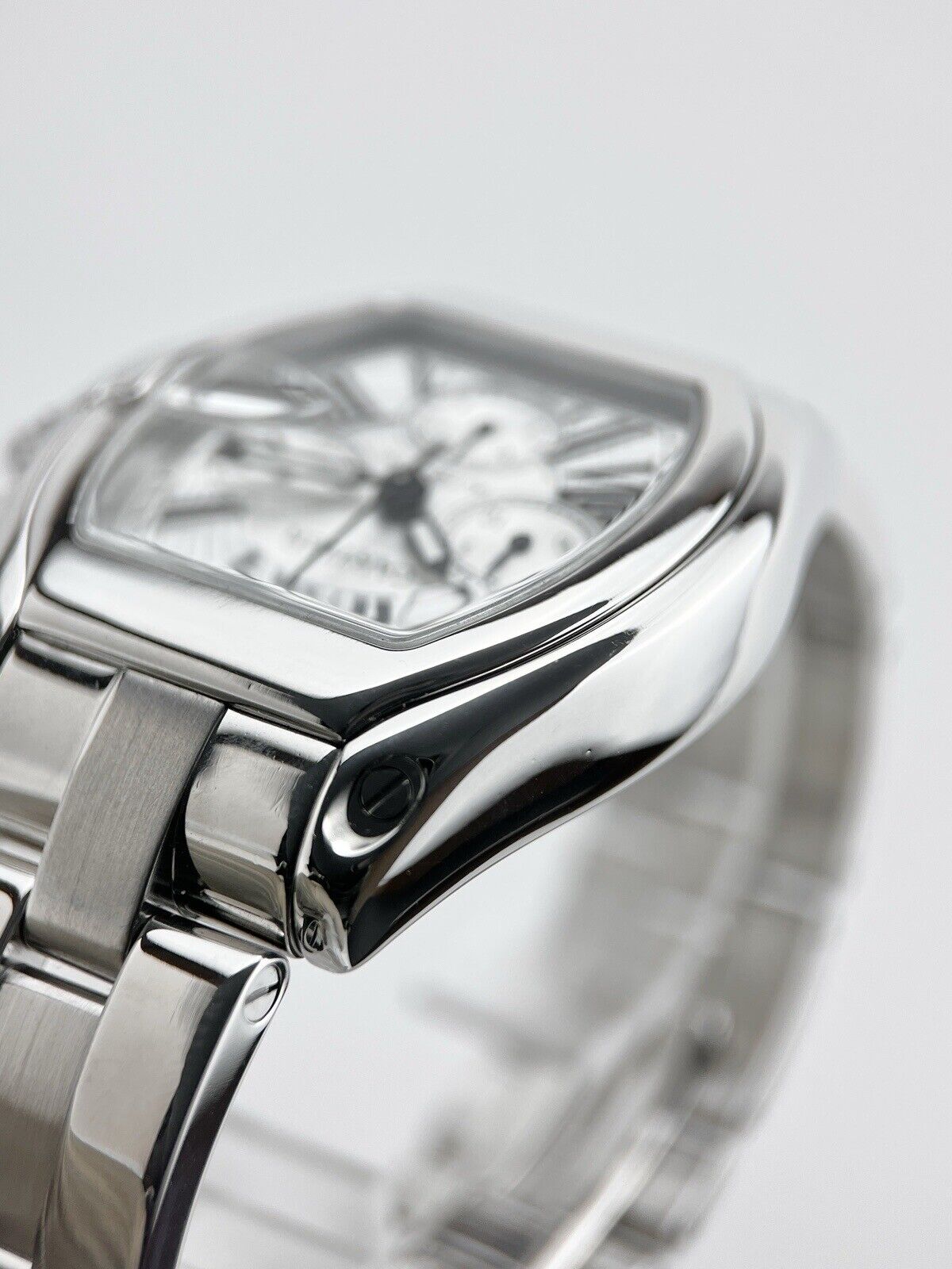 Cartier Roadster Chronograph Watch 43mm Automatic Silver Dial Ref-2618
