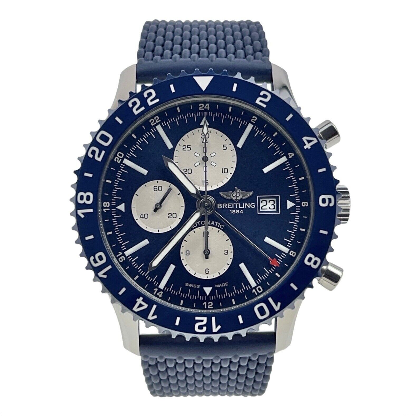 Breitling Chronoliner Automatic 46mm Blue Dial Y24310 Watch - Box And Papers