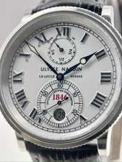 Ulysse Nardin Marine Chronomaster Ref-263-22 Automatic 38mm White Dial B&P