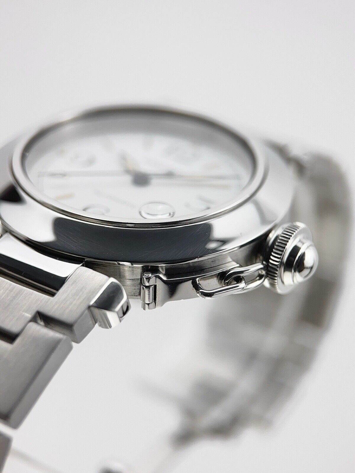 Cartier Pasha Stainless Steel White 35mm Stainless Steel Automatic Watch 2324