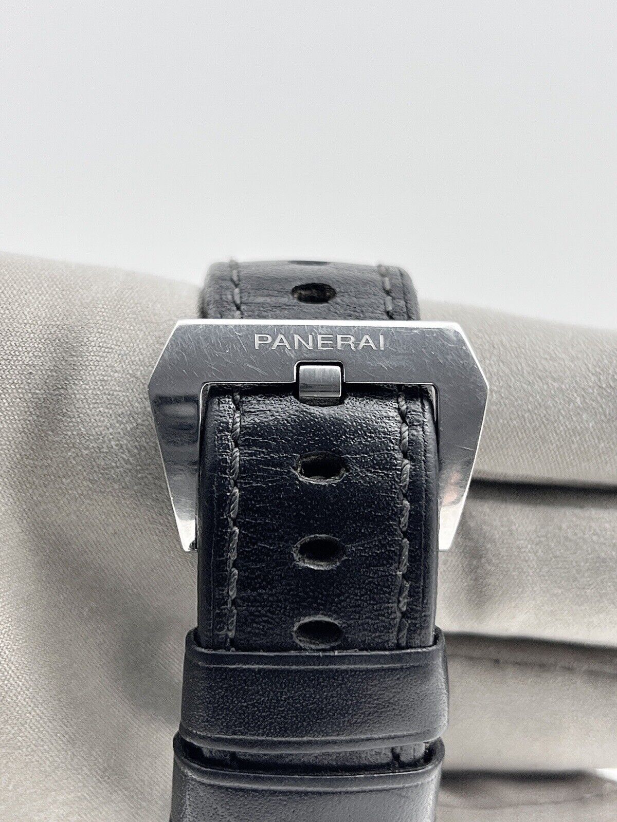 Panerai Luminor Base Logo Manual Wind 44mm Steel Mens Strap Watch PAM1000