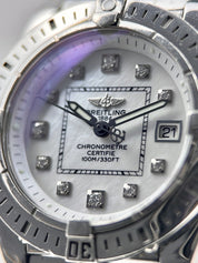 Breitling A71356 Cockpit Lady 32mm Quartz Watch Mother-of-pearl Diamond Dial