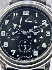 Blancpain Leman Reveil Alarm GMT Automatic Steel Men's Watch 2041-1130M-71A