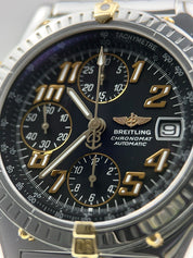 Breitling Chronomat Stainless Steel & Gold Black 39mm Automatic Men’s Watch