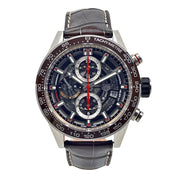 Tag Heuer Carrera Skelton Brown Dial 43mm Automatic CAR201U - Box And Papers
