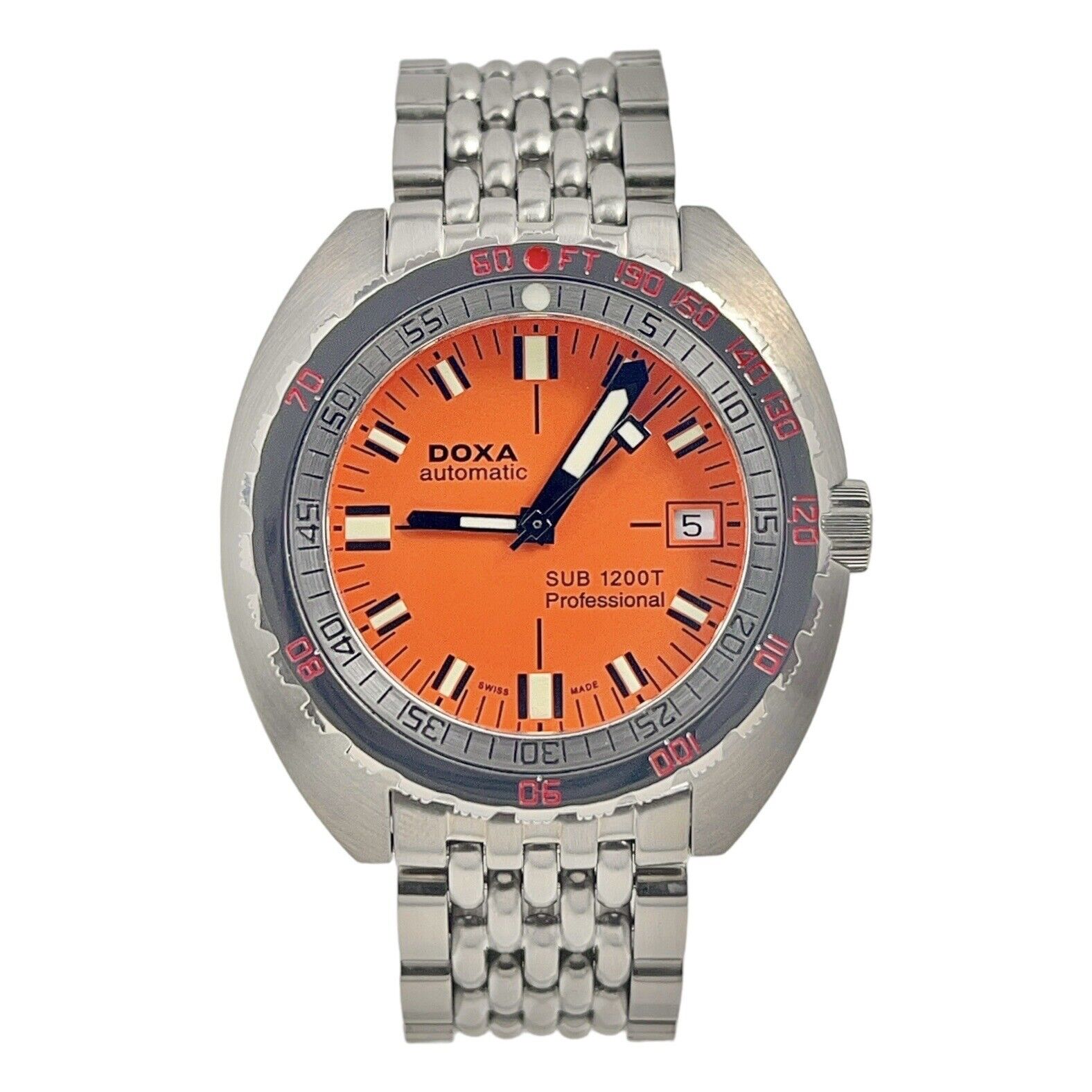 DOXA SUB 1200t Caribbean Orange Limited Edition 45mm Swiss Automatic 1200m