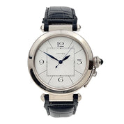 Cartier Pasha 42mm 18k White Gold Automatic Silver Dial 2727 Watch